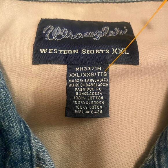 Wrangler western cowboy outdoor shirt, long sleeve button up - Picture 2 of 4